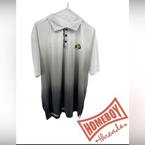 Colosseum Black and White Gradient Polo